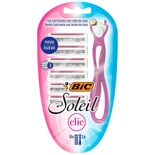 APARELHO PARA DEPILACAO BIC SOLEIL CLIC 6UN