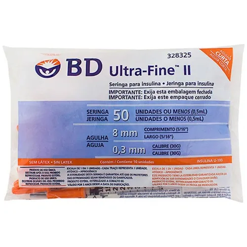 SERINGA BD U.FINE II 0,5CC 8X0