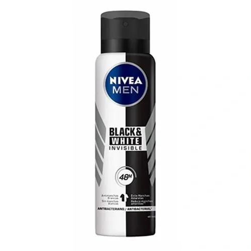 DESODORANTE NIVEA MEN AER BLACK&WHITE INVISIBLE MAS 150ML
