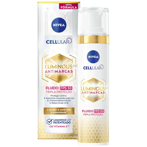 FLUIDO FACIAL NIVEA LUMINOUS 630º FPS50 40ML