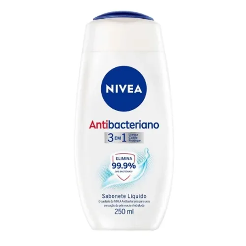 SABONETE LIQUIDO NIVEA ANTIBACTERIANO 3 EM 1 250ML