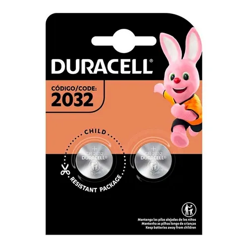 PILHA DURACELL MOEDA CR2032 2U