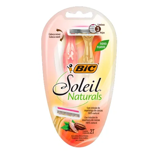 APARELHO PARA DEPILACAO BIC SOLEIL NATURALS 2UN