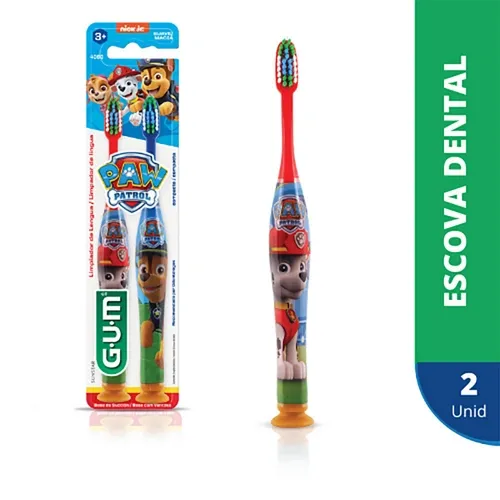ESCOVA DENTAL GUM PATRULHA CANINA INF 2UN