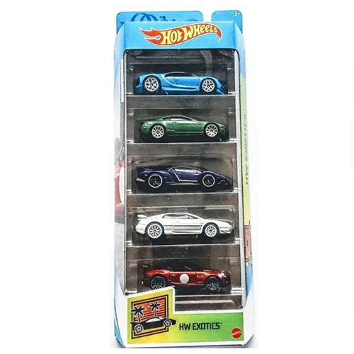 HOT WHEELS PACOTE COM 5 CARROS ESCALA 1:64 SORTIMENTO MATTEL 1UN