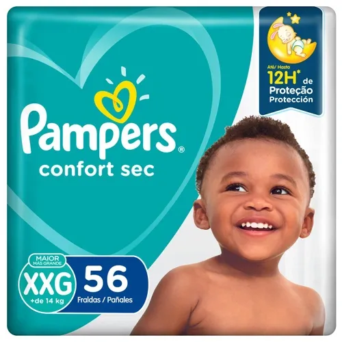 FRALDA PAMPERS CONFORTSEC BAG XXG 56 UN