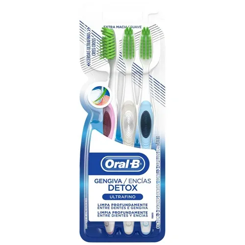 ESCOVA DENTAL ORAL-B DETOX ULTRAFINA MACIA 3UN