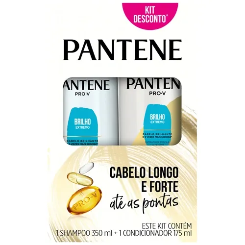 KIT PANTENE BRILHO EXTREMO SHAMPOO 400ML+CONDICIONADOR 175ML