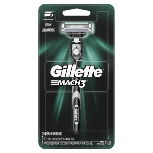 APARELHO BARBEAR GILLETTE MACH3 RECAR 1UN