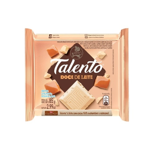 Chocolate Talento Doce De Leite 85 Gramas