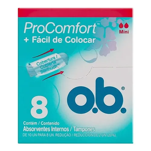 ABSORVENTE OB INTERNO MINI 8UN