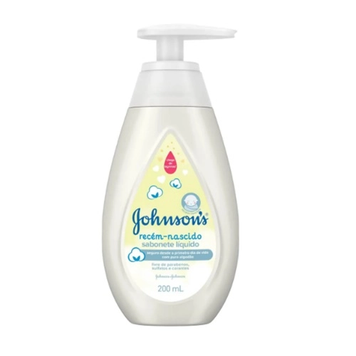SABONETE LIQ JOHNSONS BABY RECEM NASCIDO 200ML