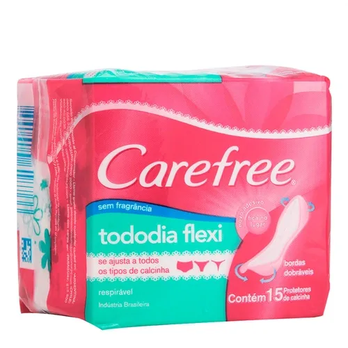ABSORVENTE CAREFREE PROTETOR DIARIO FLEX S/PERFUME 15UN