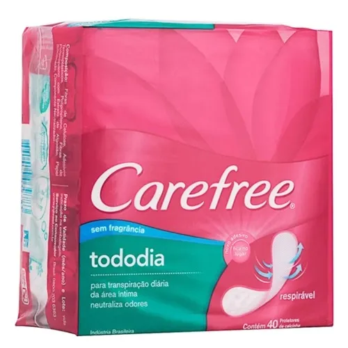ABSORVENTE CAREFREE PROTETOR DIARIA FLEX SEM PERFUME 40UN