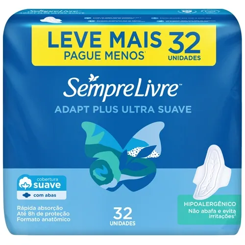 ABSORVENTE SEMPRE LIVRE ADAPT PLUS SUAVE ABAS 32UN