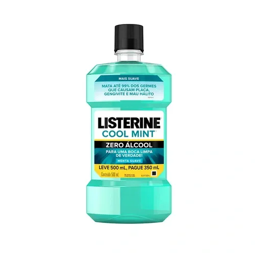 ENXAGUANTE BUCAL LISTERINE ZERO ALCOOL COOL MINT 500ML
