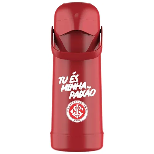 GARRAFA TERMICA TERMOLAR MAGIC PUMP INTER VERMELHA 1L