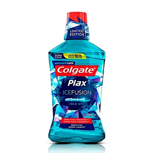 ENXAGUANTE BUCAL PLAX ICE FUSION COOL MINT L500P350ML