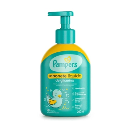 SABONETE LIQUIDO PARA O CORPO PAMPERS GLICERINA 200ML