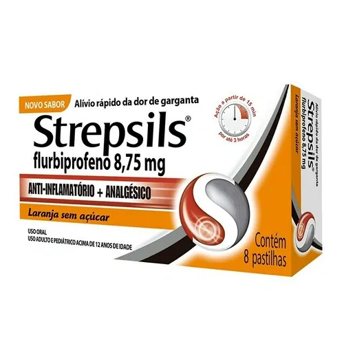 Strepsils 8Past Laranja