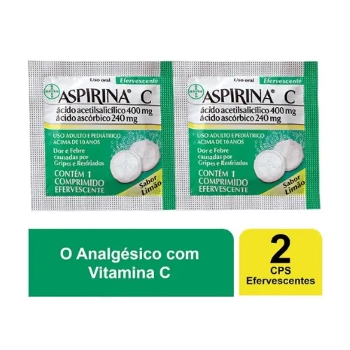 ASPIRINA C 400MG+240MG LIM 2CP EFERV