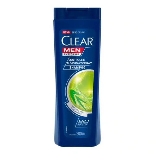 SHAMPOO CLEAR MEN ANTICASPA CONTROLE E ALIVIO DA COCEIRA 200ML