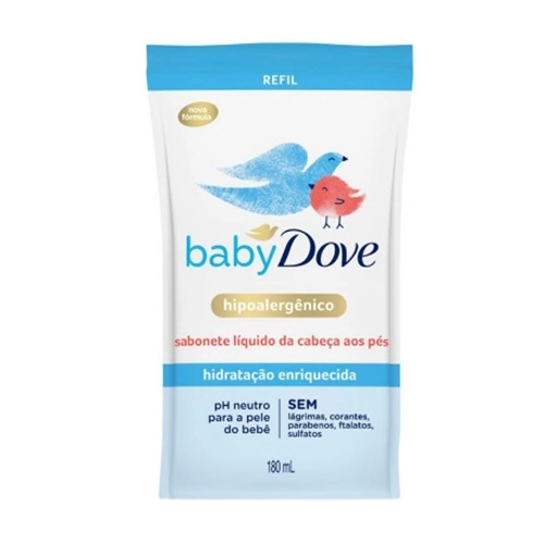 SABONETE LIQUIDO INFANTIL DOVE BABY HIDRATACAO ENRIQUECIDA REFIL 180ML
