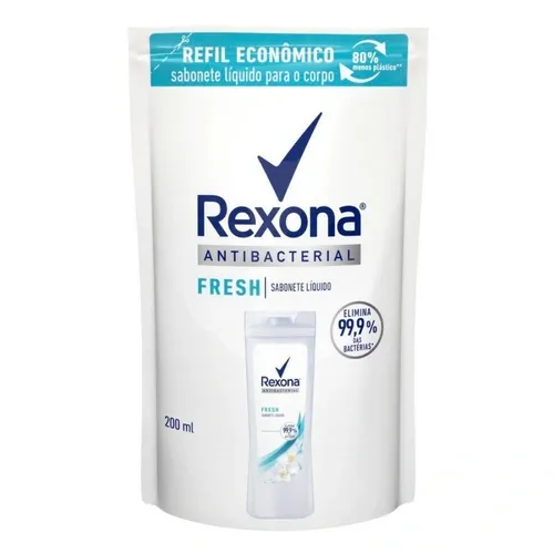 SABONETE LIQ REXONA ANTIBACTERIANO FRESH REFIL 200ML