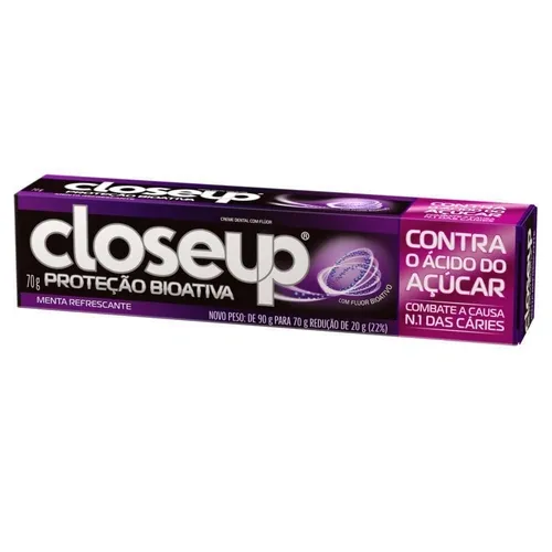 CREME DENTAL CLOSE-UP PROTECAO BIOATIVA CONTRA ACUCAR 70G