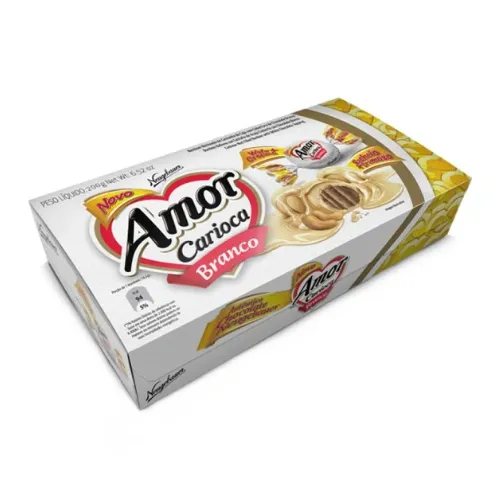 BOMBOM CAIXA AMOR CARIOCA BRANCO NEUGEBAUER 200G