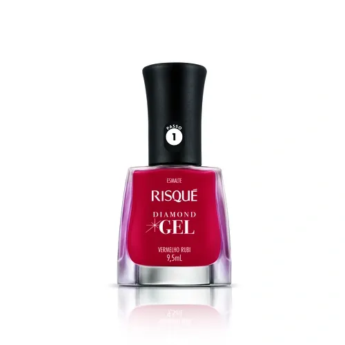 ESMALTE RISQUE GEL VERMELHO RUBI