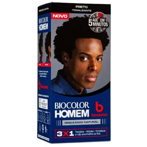 TINTURA BIOCOLOR HOMEM 3 EM 1 PRETO