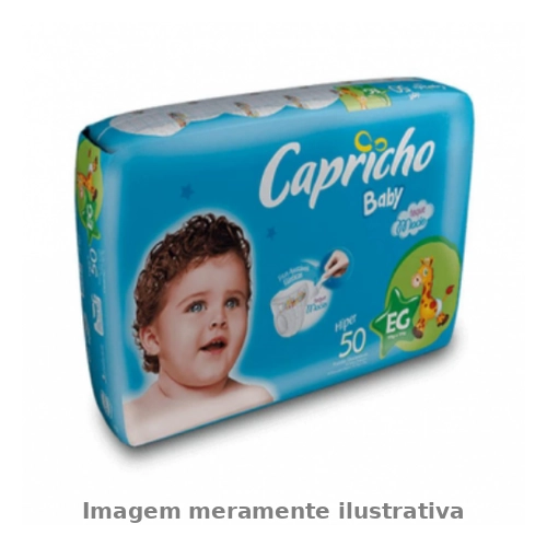 Fralda Capricho Baby Hiper Eg 50Un
