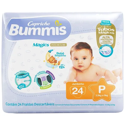 FRALDA BUMMIS MAGICS JUMBINHO P 24 UN