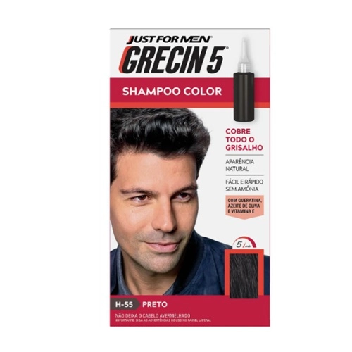 SHAMPOO GRECIN 5 COLOR H-55 PRETO 60ML