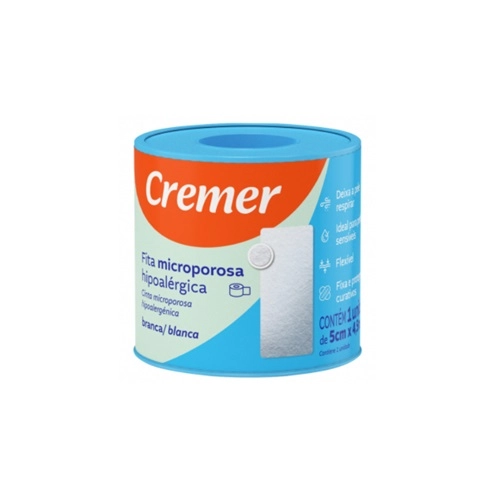 FITA CREMER MICROPOROSA BRANCA 5CMX4,5M 1UN