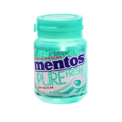 MENTOS PURE FRESH CHICLETE SEM ACUCAR SABOR WINTERGREEN 28UN