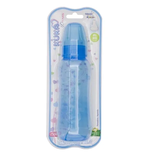 MAMADEIRA KUKA SILICONE AQUARELA AZUL 250ML