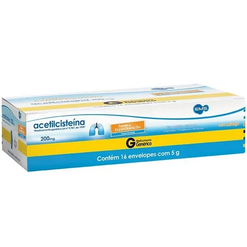 ACETILCISTEINA 200MG 16 ENVELOPES EMS