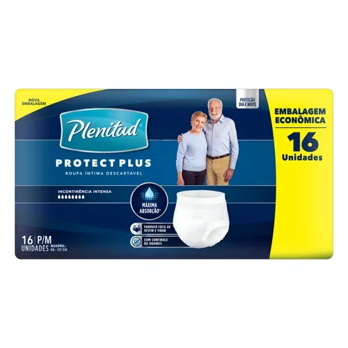 ROUPA INTIMA PLENITUD PROTECT PLUS P/M 16UN