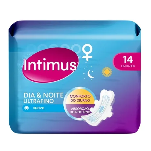 ABSORVENTE INTIMUS DIA/NOITE ULTRA FINO EXTRA SUAVE 14UN