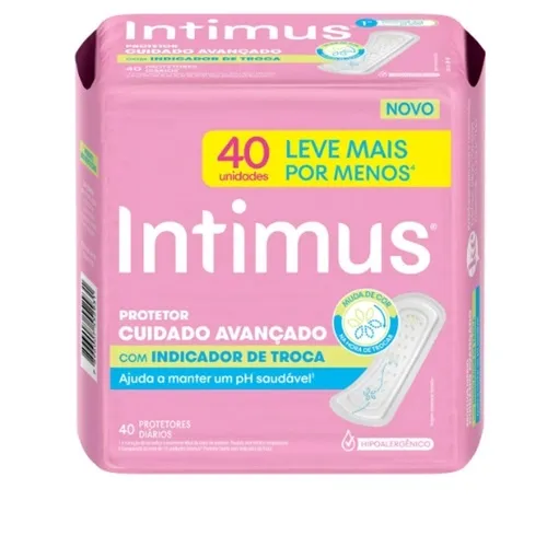 ABSORVENTE INTIMUS PROTETOR DIARIO CUIDADO AVANCADO S/ABAS 40UN