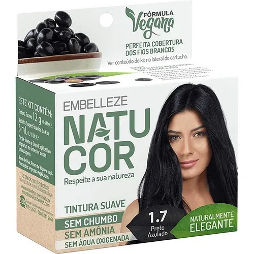 TINTURA NATUCOR 1.7 PRETO AZULADO