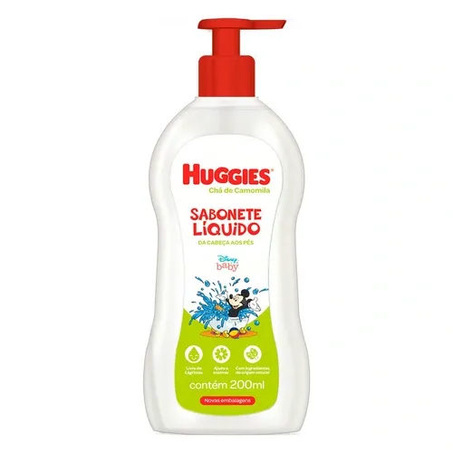 SABONETE LIQUIDO HUGGIES CHA CAMOMILA 200ML