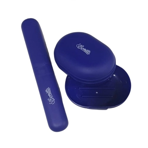 KIT BONITTA PORTA ESCOVA+SABONETEIRA ROXA 2UN