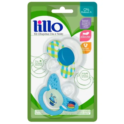 CHUPETA LILLO DIA E NOITE TAMANHO 2 COR AZUL 2UN