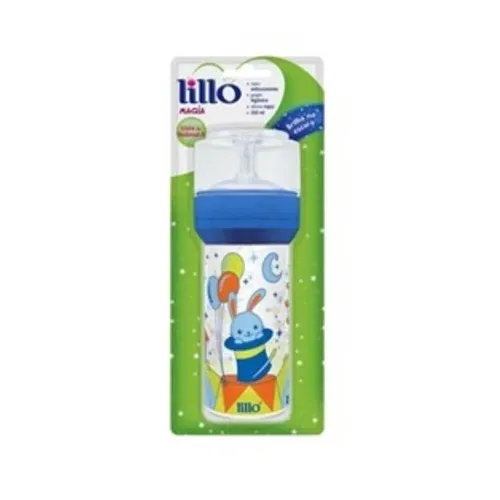 MAMADEIRA LILLO SUPER MAGIA SILICONE AZUL 300ML