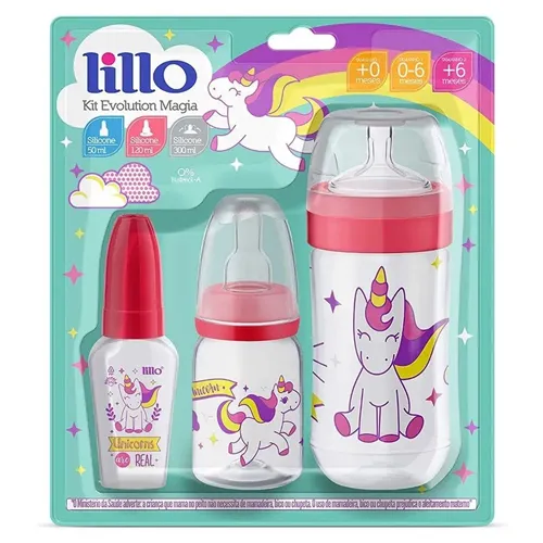 KIT DE MAMADEIRAS LILLO EVOLUTION MAGIA MENINA ROSA