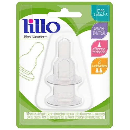 BICO PARA MAMADEIRA LILLO SILICONE NATUFORM UNIVERSAL 2UN