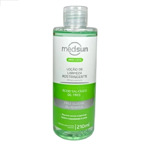 LOCAO LIMPEZA ADSTRINGENTE MEDSUN PARA PELE OLEOSA 210ML